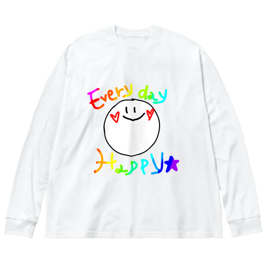 ma.ikのHappy　Smile☺ ビッグシルエットロングスリーブTシャツ