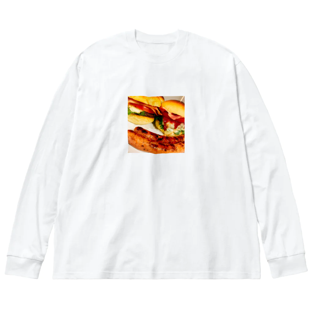 1569のハンバーガー＆ソーセージ Big Long Sleeve T-Shirt