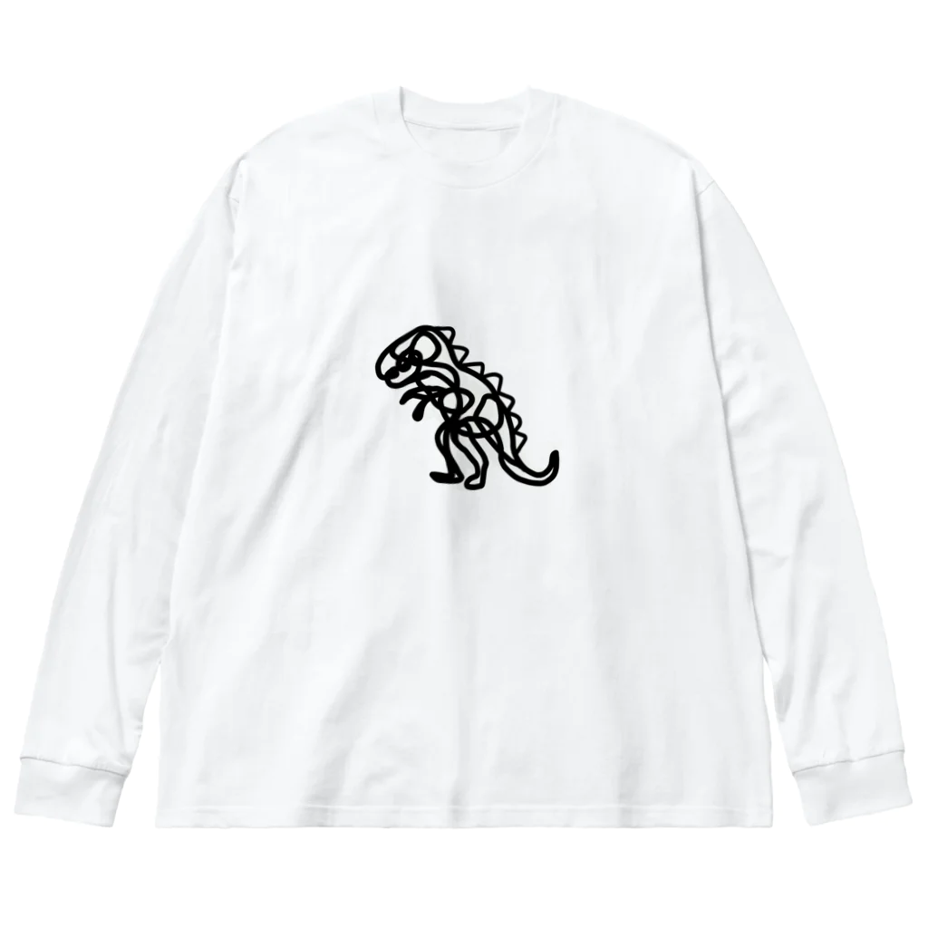 ちゃい🦖のちゃいじゅう君 ビッグシルエットロングスリーブTシャツ