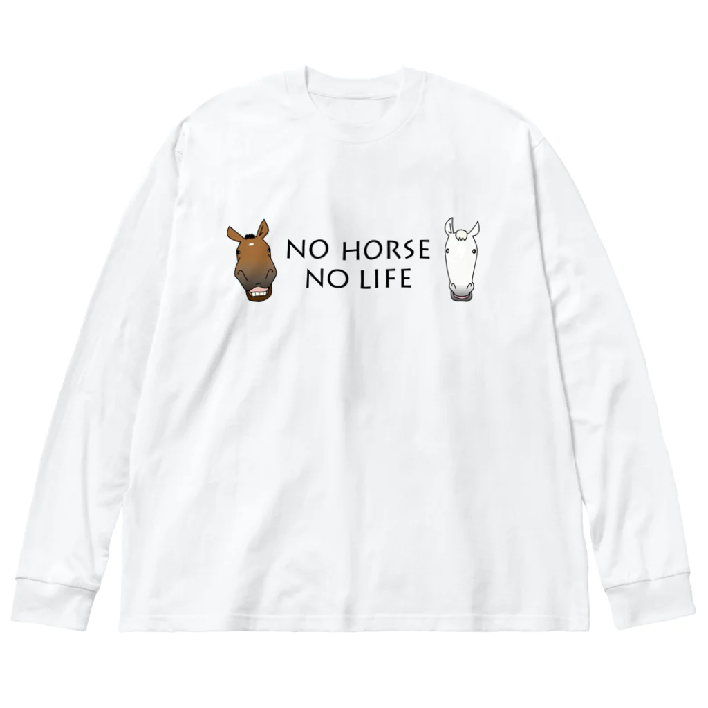 SHOP HAPPY HORSES（馬グッズ）のスピプーロゴ Big Long Sleeve T-Shirt