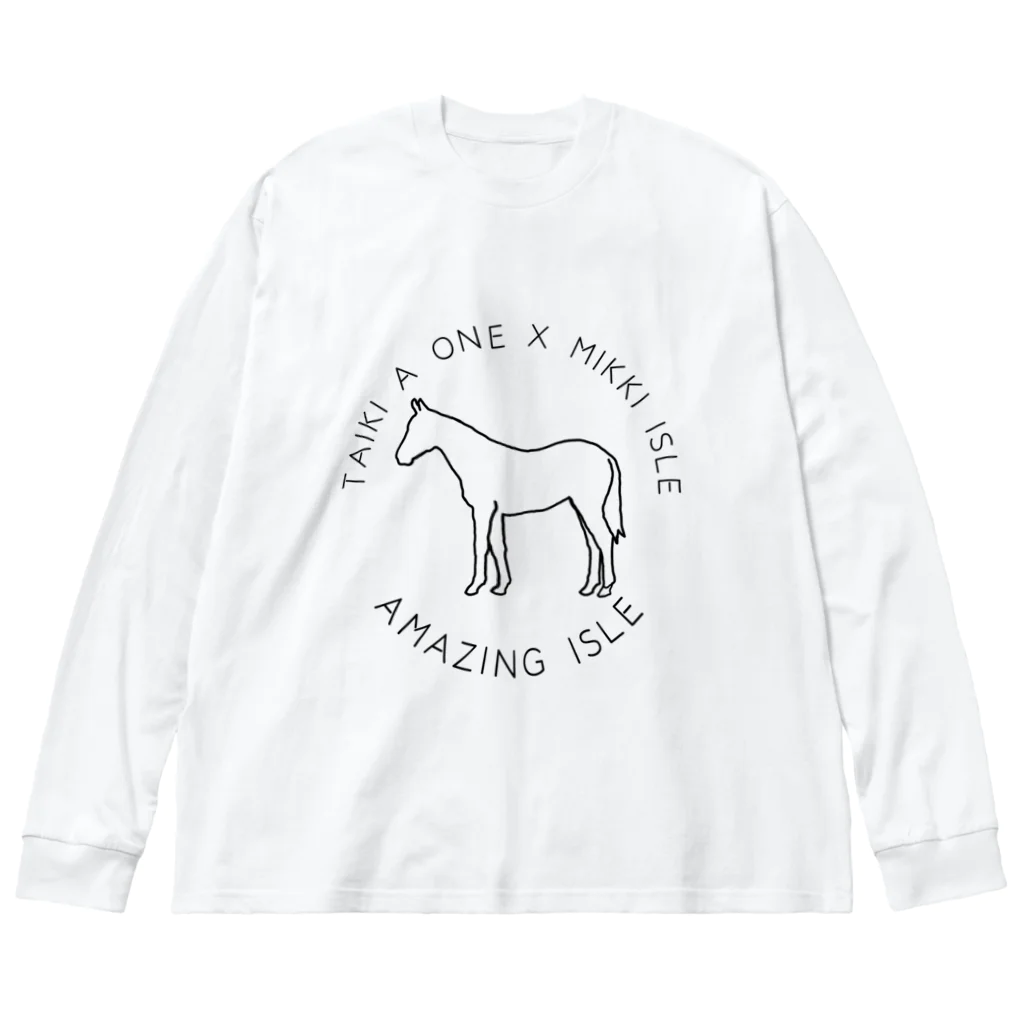 TaikiRacingClubShopのmarulogo【AMZ】kuro Big Long Sleeve T-Shirt