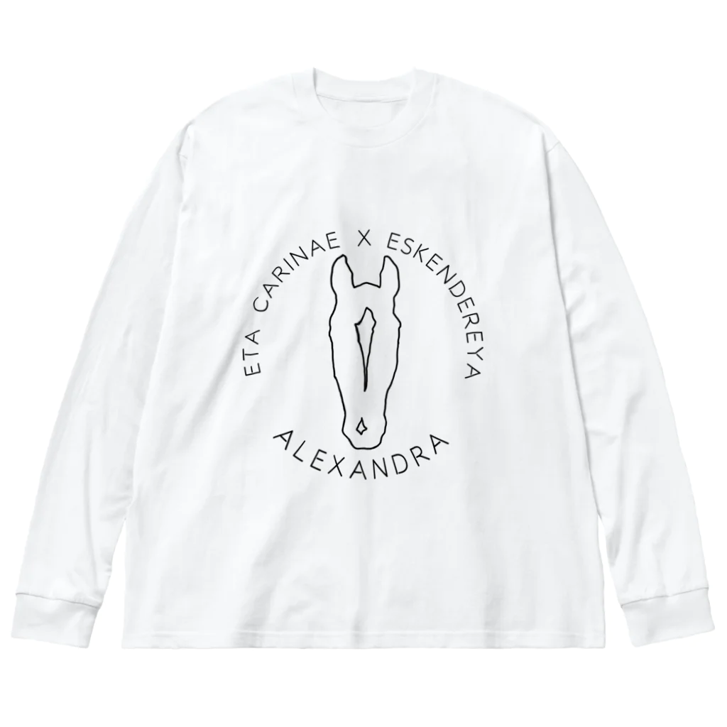 TaikiRacingClubShopのmarulogo【ALX】kuro ビッグシルエットロングスリーブTシャツ