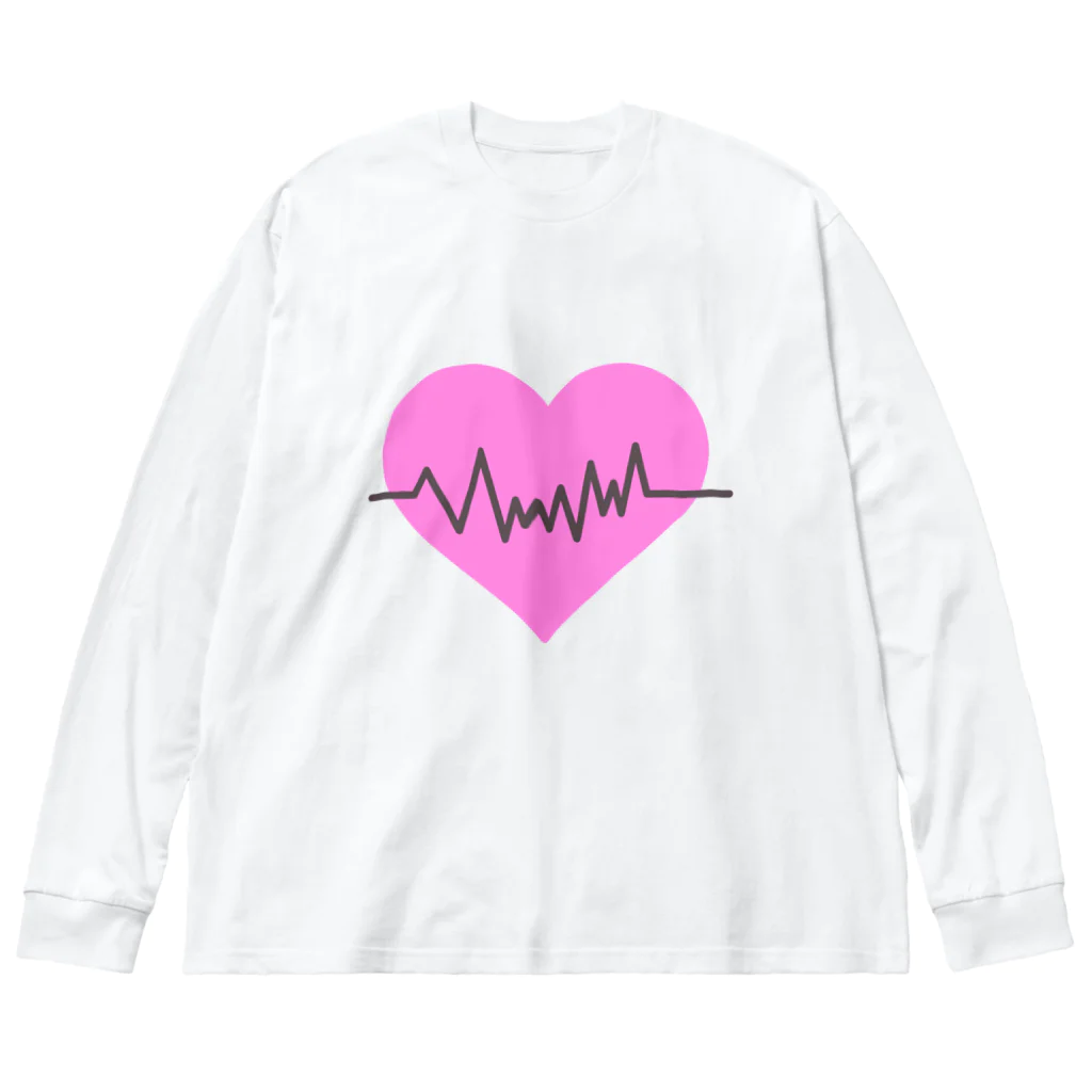 ＰａＮのHeart ECG ビッグシルエットロングスリーブTシャツ