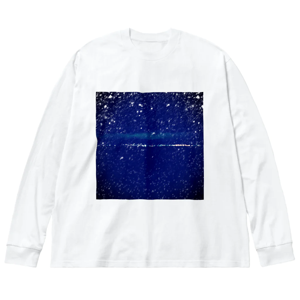 おゆつかりんごの遠くの夜景 ビッグシルエットロングスリーブTシャツ