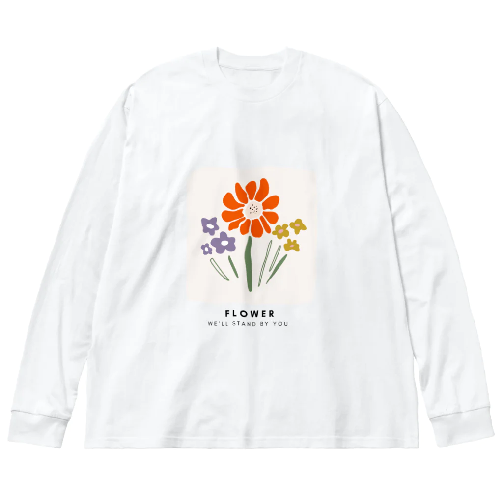 by.lettersの3つのお花 Big Long Sleeve T-Shirt