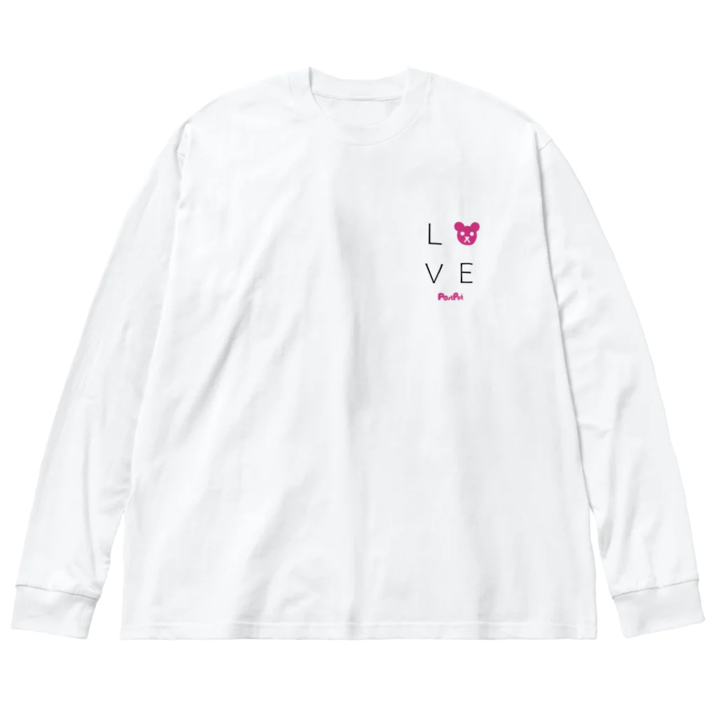 PostPet Official ShopのLOVEモモ ビッグシルエットロングスリーブTシャツ