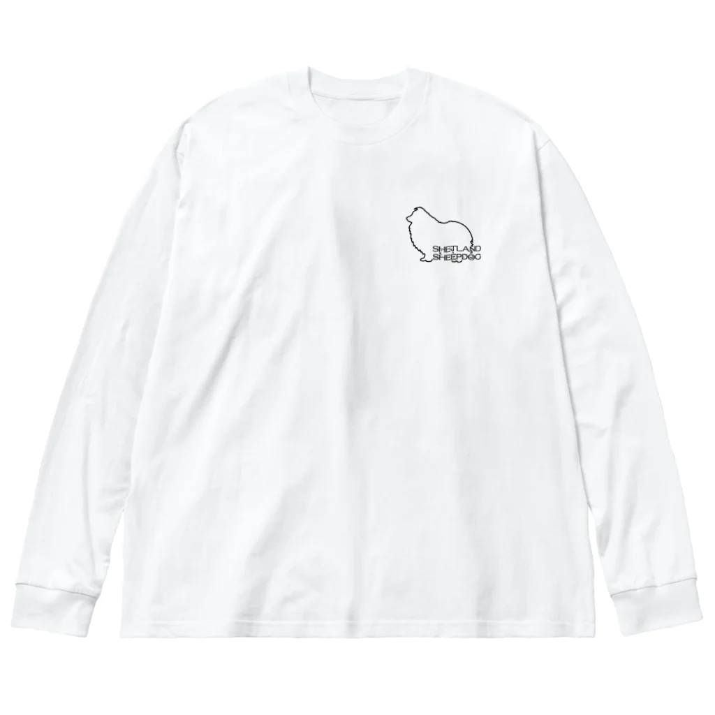 onehappinessのシェルティ Big Long Sleeve T-Shirt