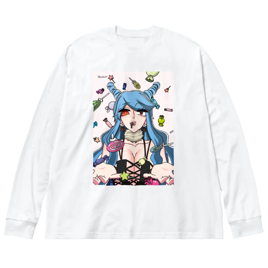 夜想明【LINEスタンプ・BOOTH販売中】のアクシスベストディアボロス Big Long Sleeve T-Shirt