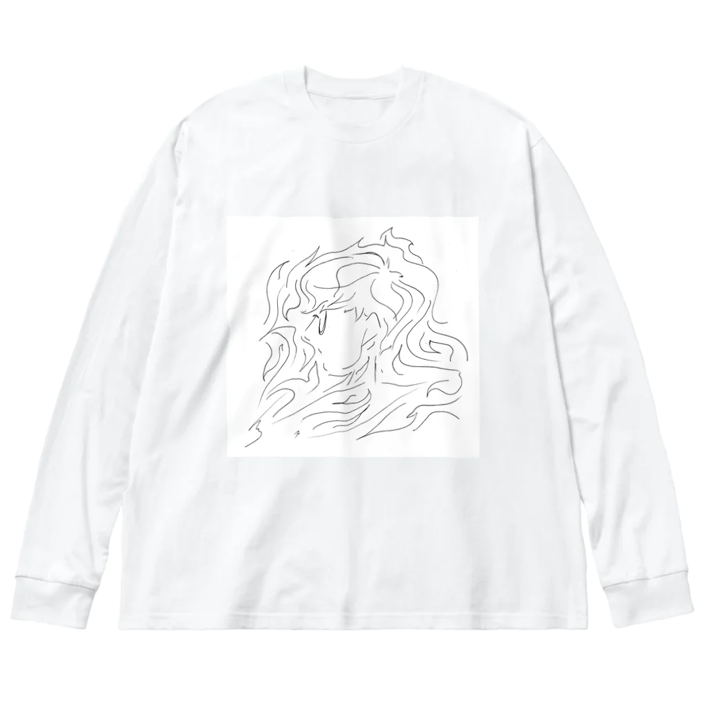 can.の抽象　メガネの人 Big Long Sleeve T-Shirt