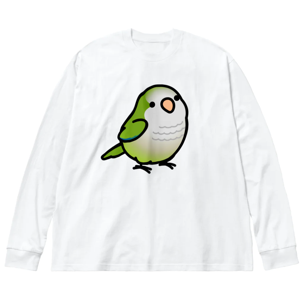 Cody the LovebirdのChubby Bird オキナインコ Big Long Sleeve T-Shirt