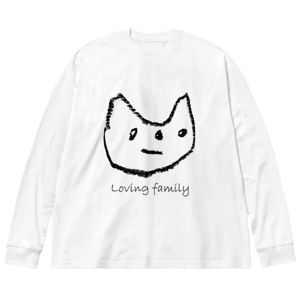 Fowerseedsの猫は家族 ビッグシルエットロングスリーブTシャツ