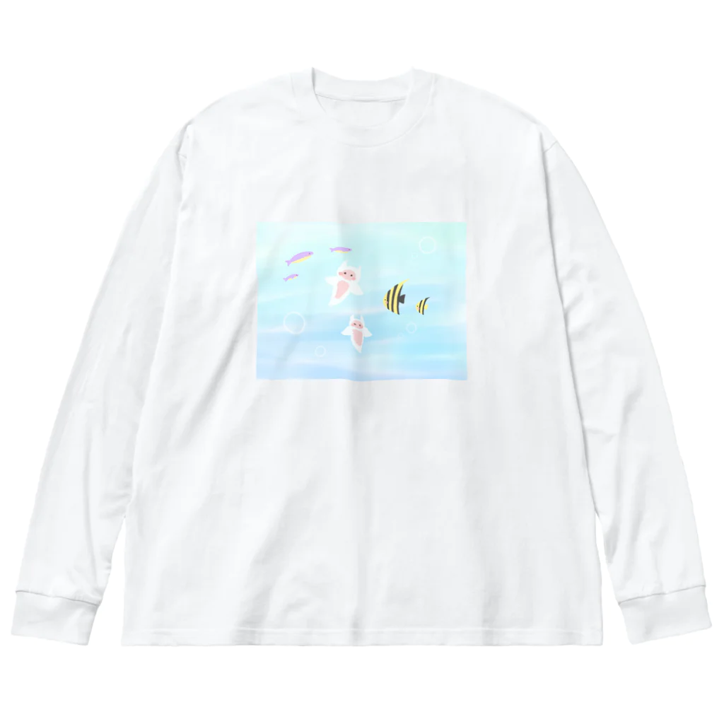 あゆみまるの海の生き物クリオネ ビッグシルエットロングスリーブTシャツ