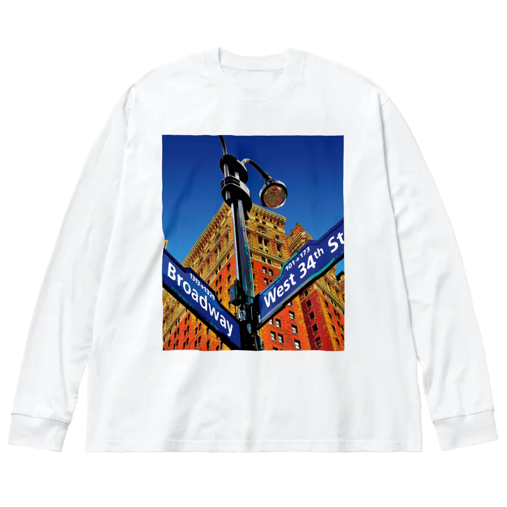 GALLERY misutawoのニューヨーク34thストリート Big Long Sleeve T-Shirt