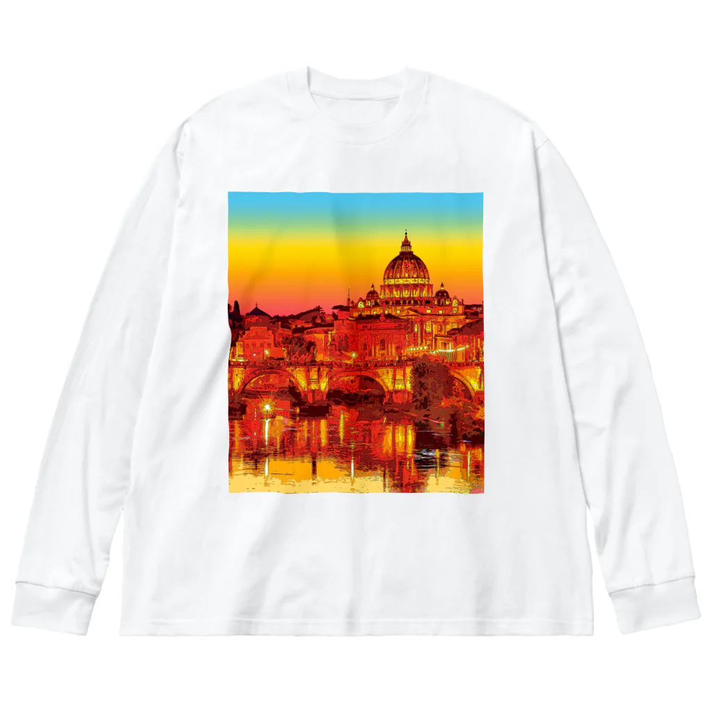 GALLERY misutawoのイタリア ローマの夕暮れ Big Long Sleeve T-Shirt