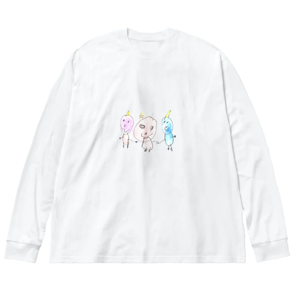 秘密結社アイスクリンの鬼の子トリオ ビッグシルエットロングスリーブTシャツ