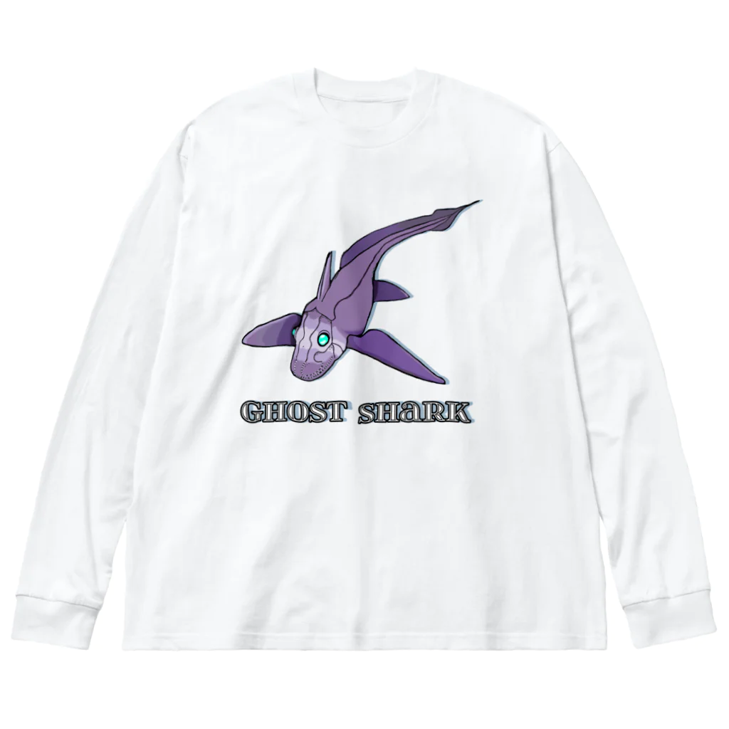 LalaHangeulのGhost Shark Big Long Sleeve T-Shirt