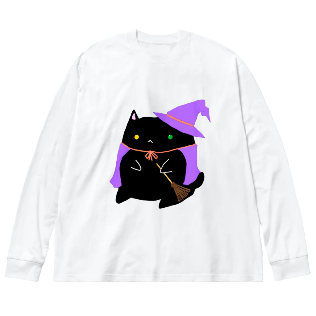 くろねこClochetteの魔女くろねこ Big Long Sleeve T-Shirt