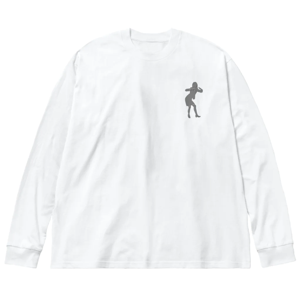 睡眠のウルトラガール　グレーロゴシリーズ Big Long Sleeve T-Shirt