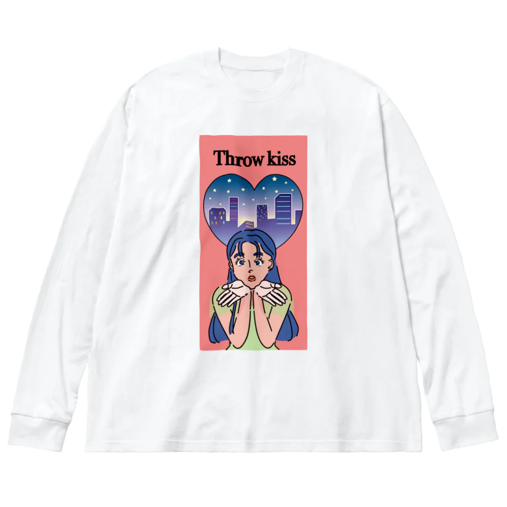 TSUKIKOU SHOP の投げキッスの女の子 Big Long Sleeve T-Shirt