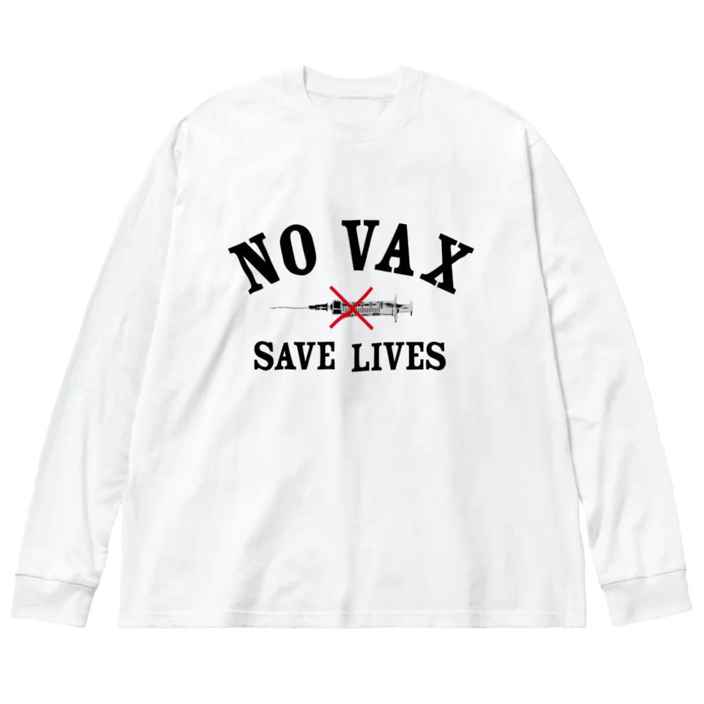 LOUD MINORITY .ShopのNO VAX SAVE LIVES ビッグシルエットロングスリーブTシャツ