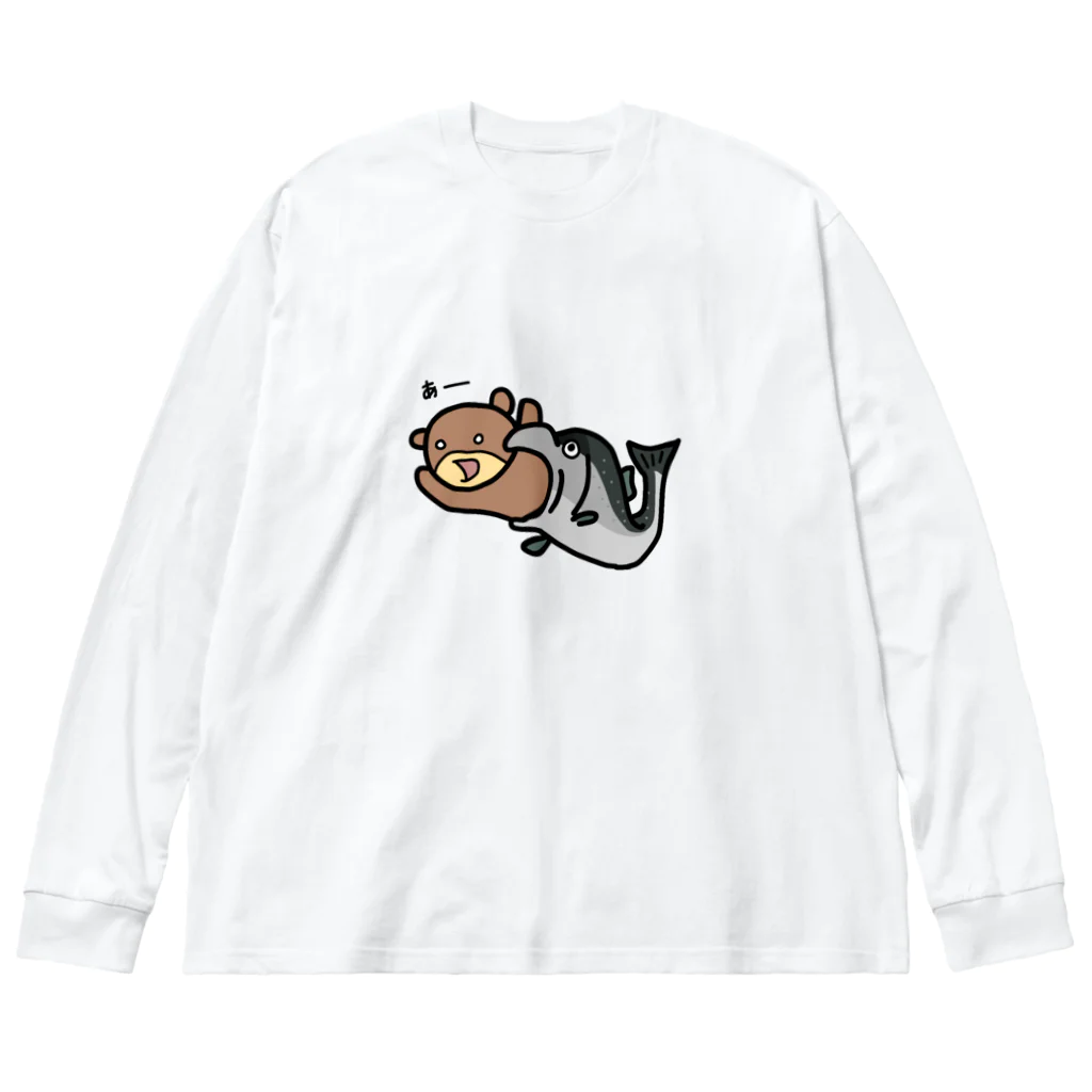 SHOP ベアたんの熊鮭 ビッグシルエットロングスリーブTシャツ