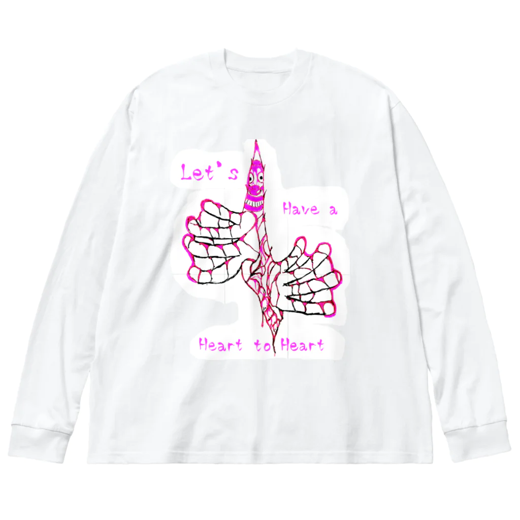 SASARiNS のHave a Heart to heart ビッグシルエットロングスリーブTシャツ