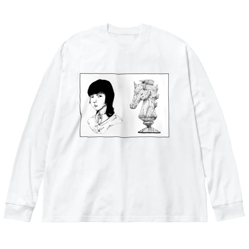 Morinaga_Kinseの年頃の少女、それとナイトの駒 Big Long Sleeve T-Shirt