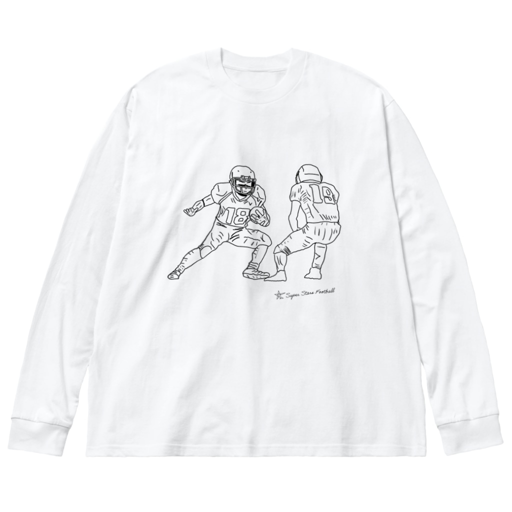 アメフトイラスト いそのスーパースターズ Isono Superstars のビッグシルエットロングスリーブtシャツ通販 Suzuri スズリ