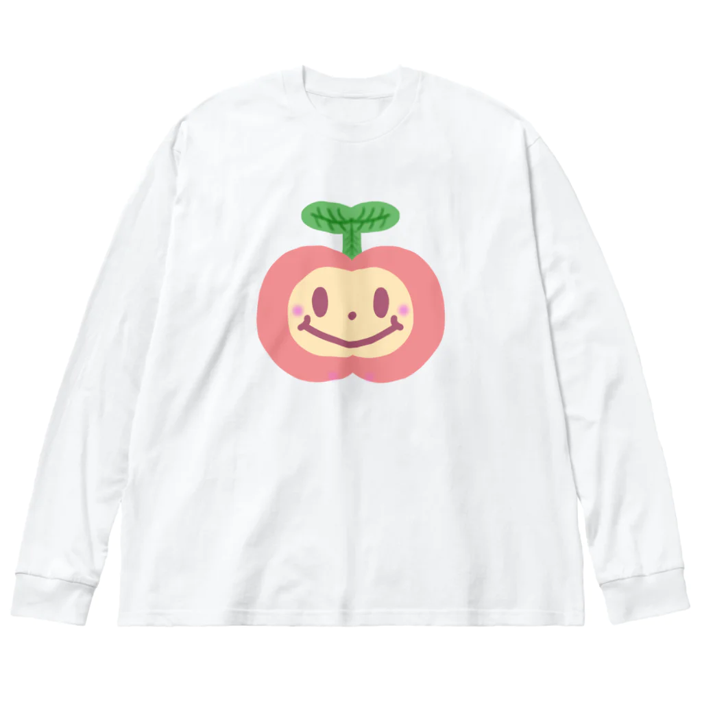 usa100のアップルちゃん ビッグシルエットロングスリーブTシャツ