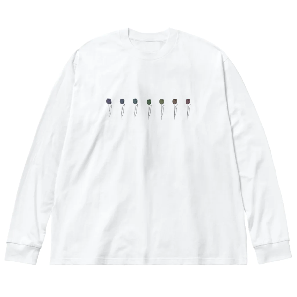 rilybiiのAutumn color rainbow color Big Long Sleeve T-Shirt