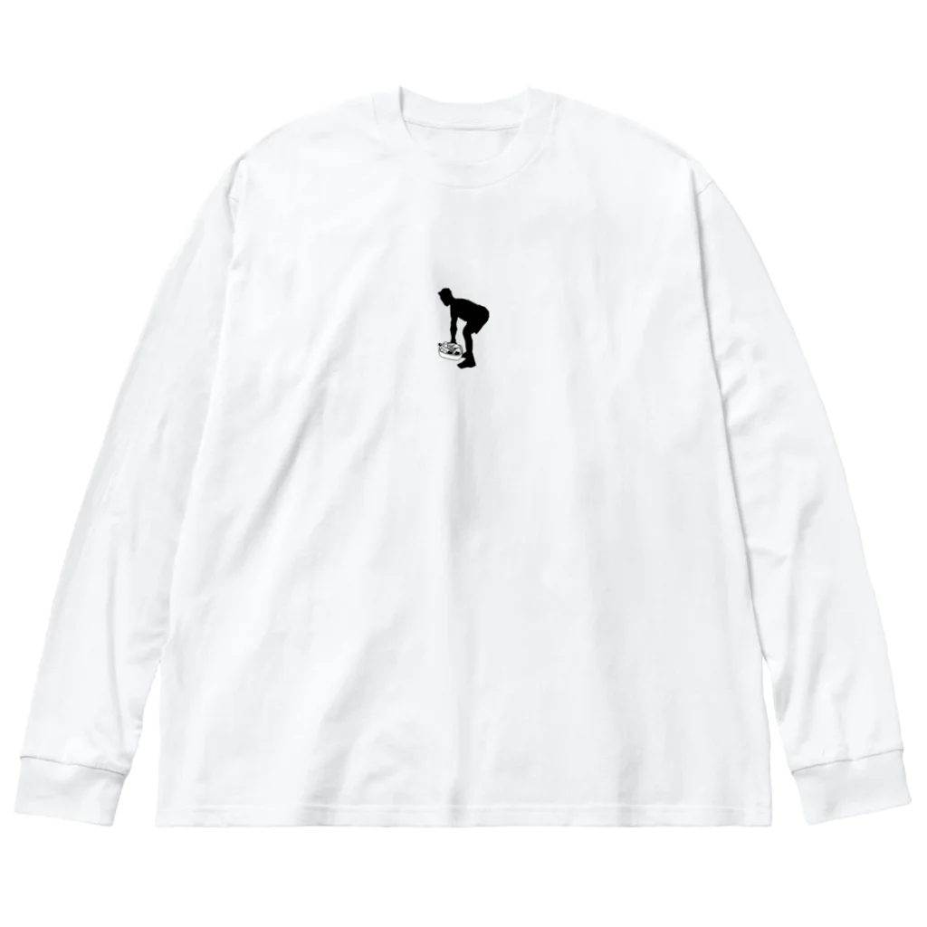 モノクロフィットネスの弁当オーバーロウ Big Long Sleeve T-Shirt