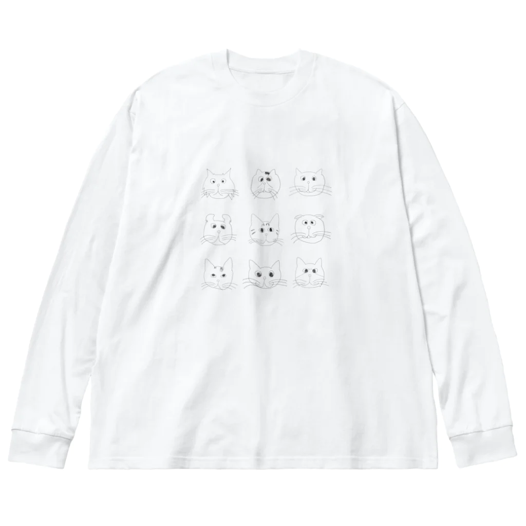 猫カフェにあにゃあグッズショップのひとり猫カフェにあにゃあ似顔絵デザイン Big Long Sleeve T-Shirt