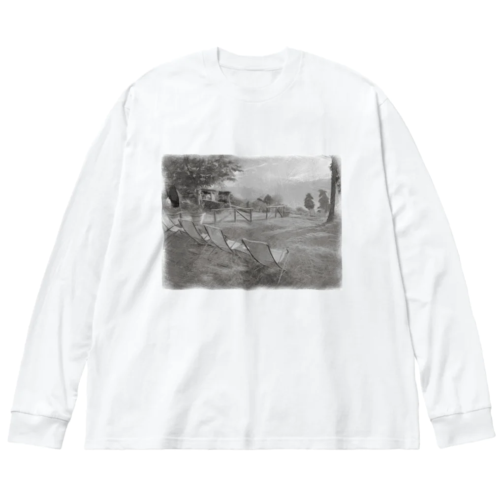 のほ本舗のトスカーナの丘 Big Long Sleeve T-Shirt