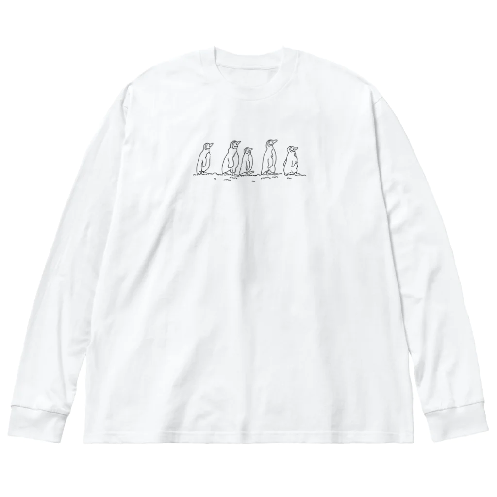 よもぎたけのこのペンギンの行進 Big Long Sleeve T-Shirt