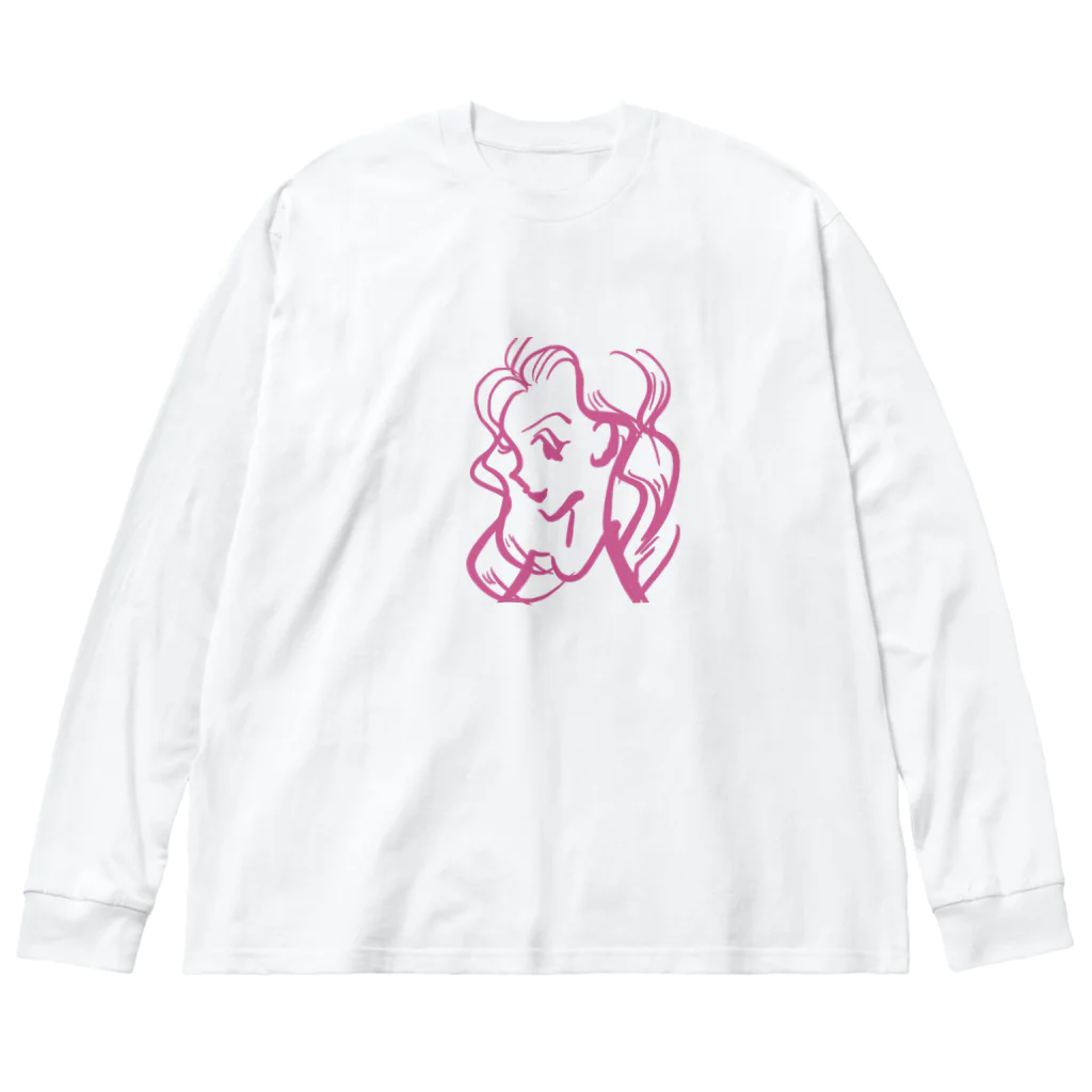 Turtle-tのPink_Girl ビッグシルエットロングスリーブTシャツ