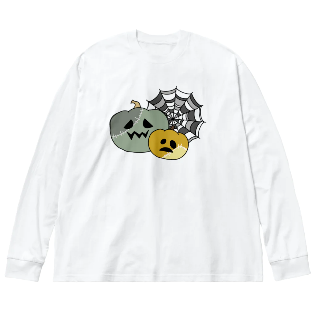 Chotsumaruのゾンビなかぼちゃくん ビッグシルエットロングスリーブTシャツ