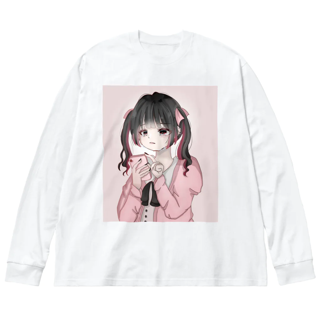 kanapipimaru_oのピンク量産Tシャツ Big Long Sleeve T-Shirt