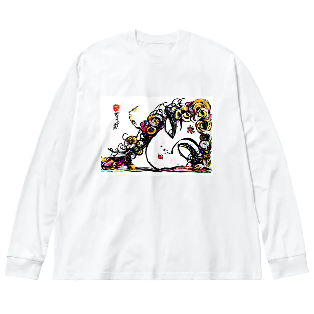 アニクラ デザイン本舗のパティオ イカウイィ氏 直筆デザイン画　amo akua　スピ公認 Big Long Sleeve T-Shirt