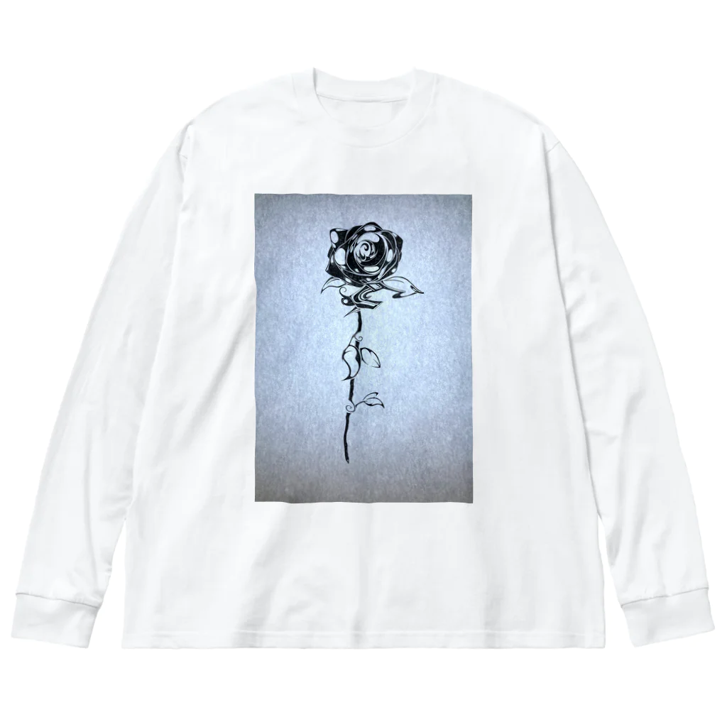 BRICK【ブリック】の薔薇バラ ビッグシルエットロングスリーブTシャツ