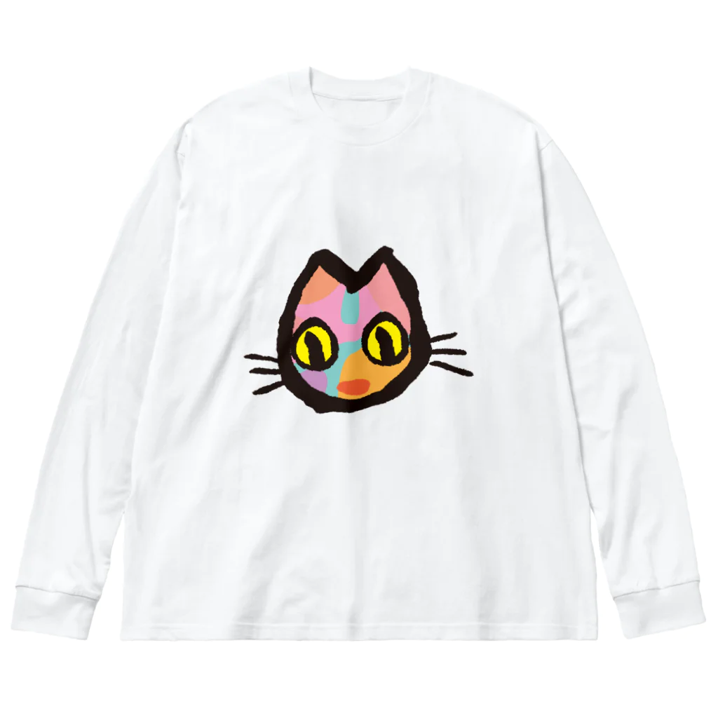 まみおデザインのカラフルニャンコ Big Long Sleeve T-Shirt