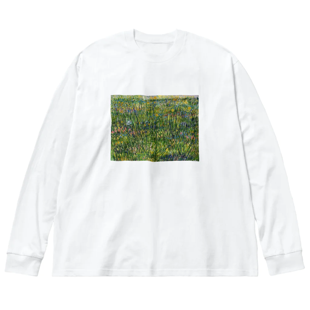 Art Baseのフィンセント・ファン・ゴッホ　《草地》 ビッグシルエットロングスリーブTシャツ