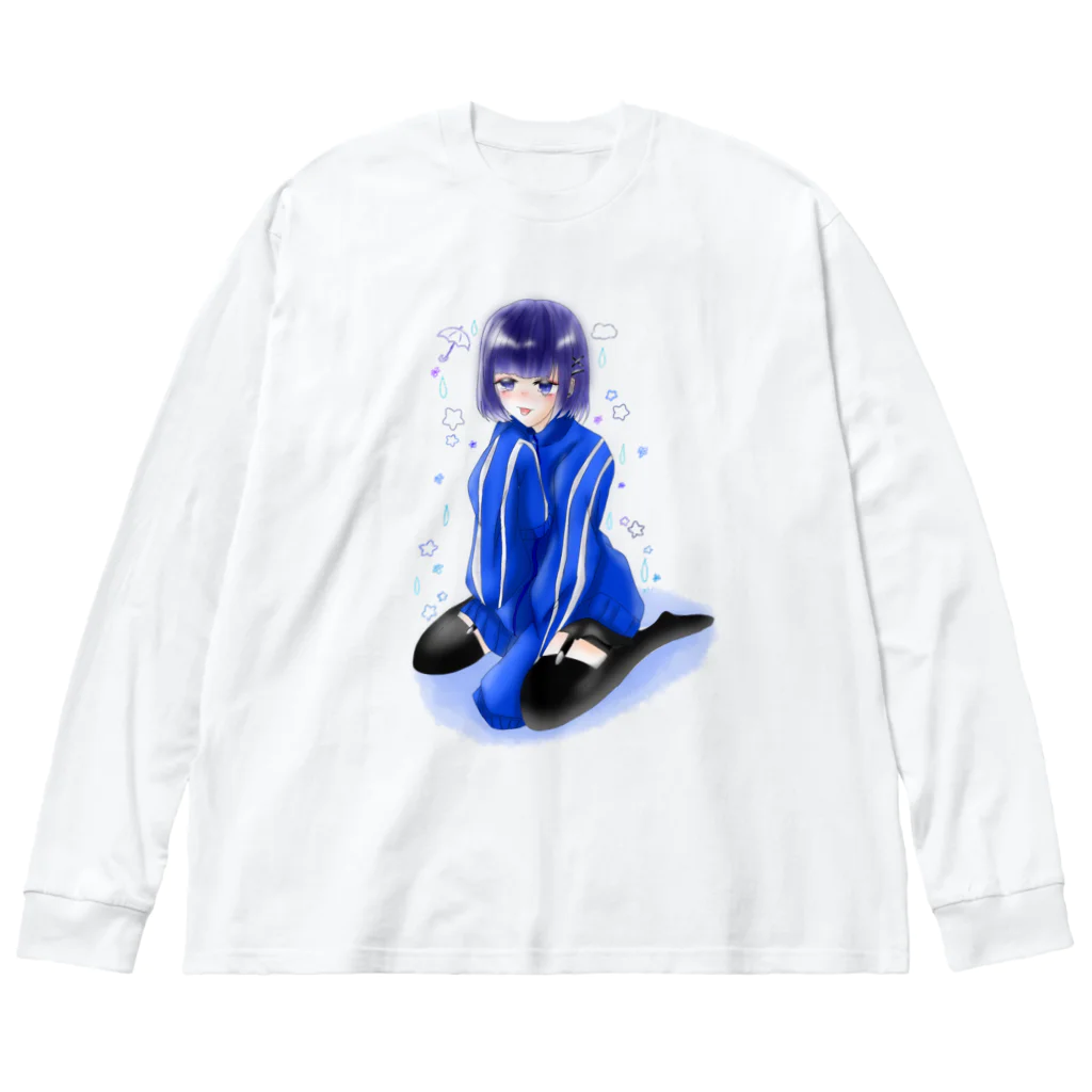 AQUAの涙の雨と星 地雷女子 Big Long Sleeve T-Shirt