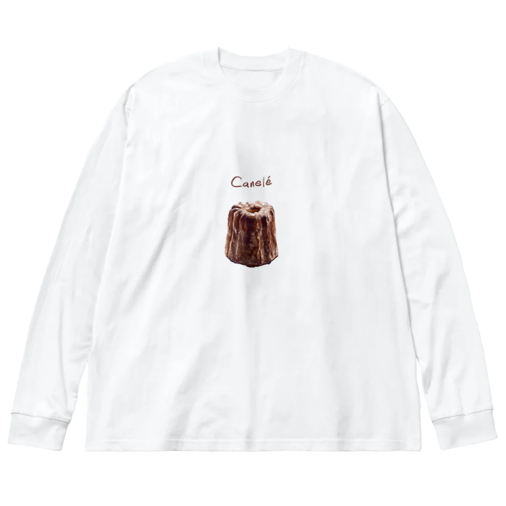 まりまりお絵描きのカヌレ/canelé ビッグシルエットロングスリーブTシャツ