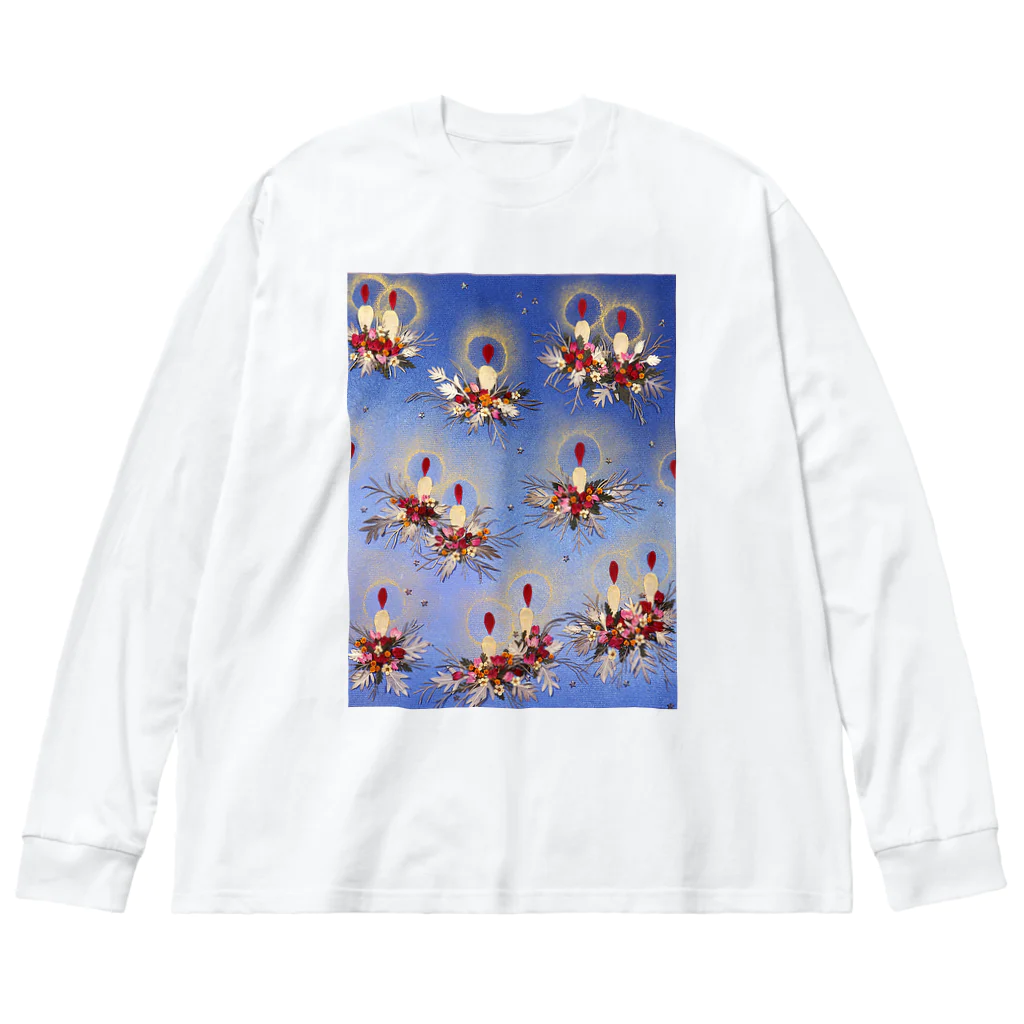 花エヴリのクリスマスキャンドル Big Long Sleeve T-Shirt