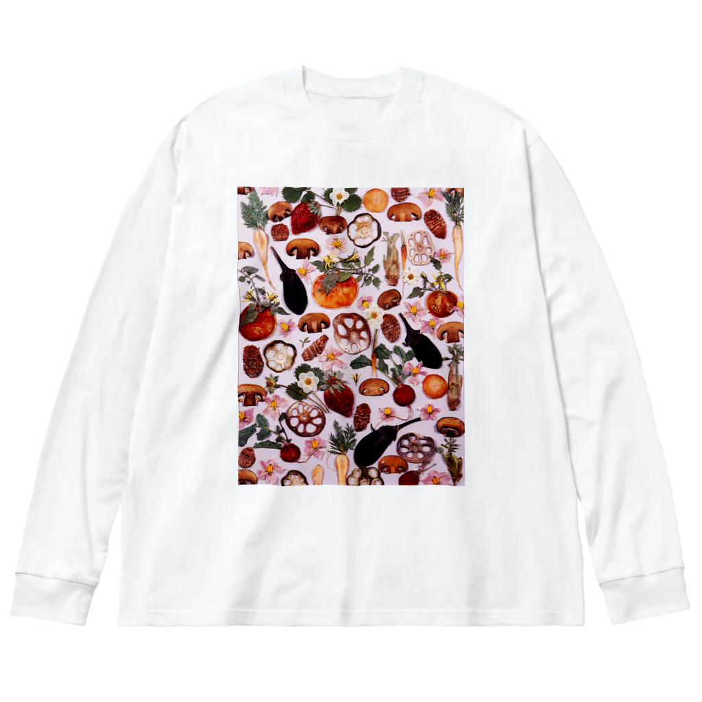 花エヴリのベジタブル ビッグシルエットロングスリーブTシャツ