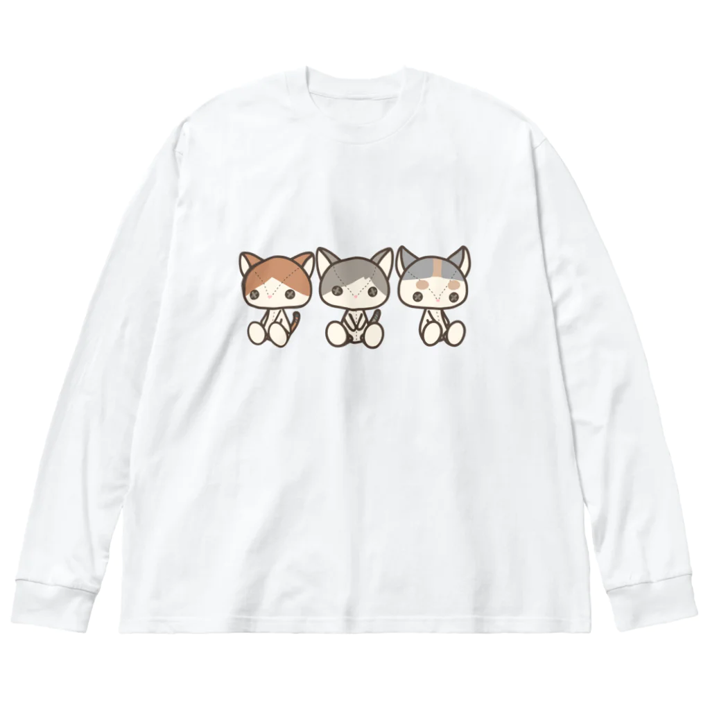 ねことおひるねのいい夢みてね ビッグシルエットロングスリーブTシャツ