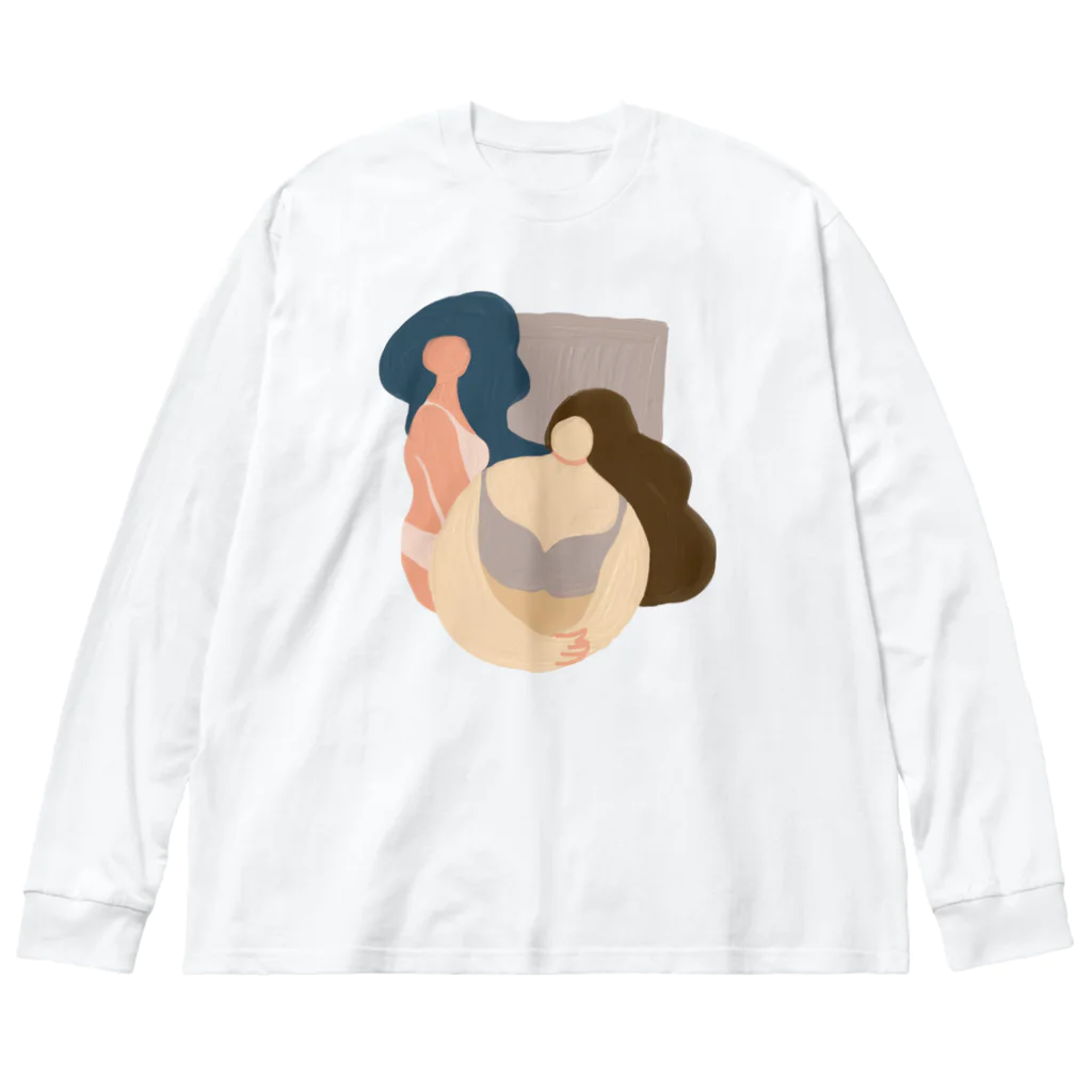 CHILL ART CLUBの🌟自信を持ってほしいよ🌟 Big Long Sleeve T-Shirt