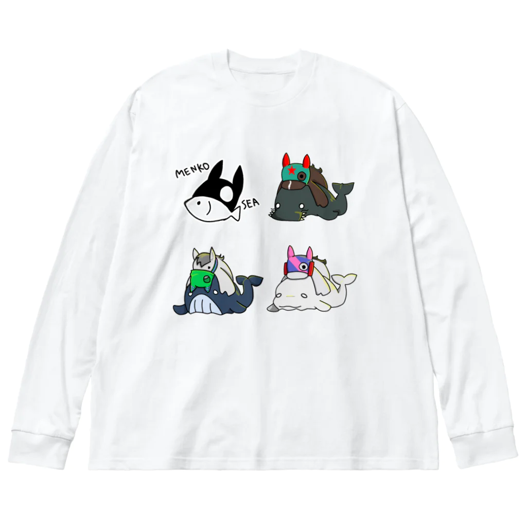 こび2号🐴のメンコSea 長袖。 Big Long Sleeve T-Shirt