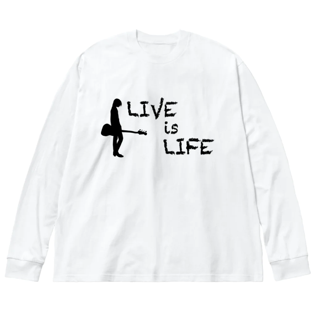 JADE ARTSのLIVE is LIFE ビッグシルエットロングスリーブTシャツ