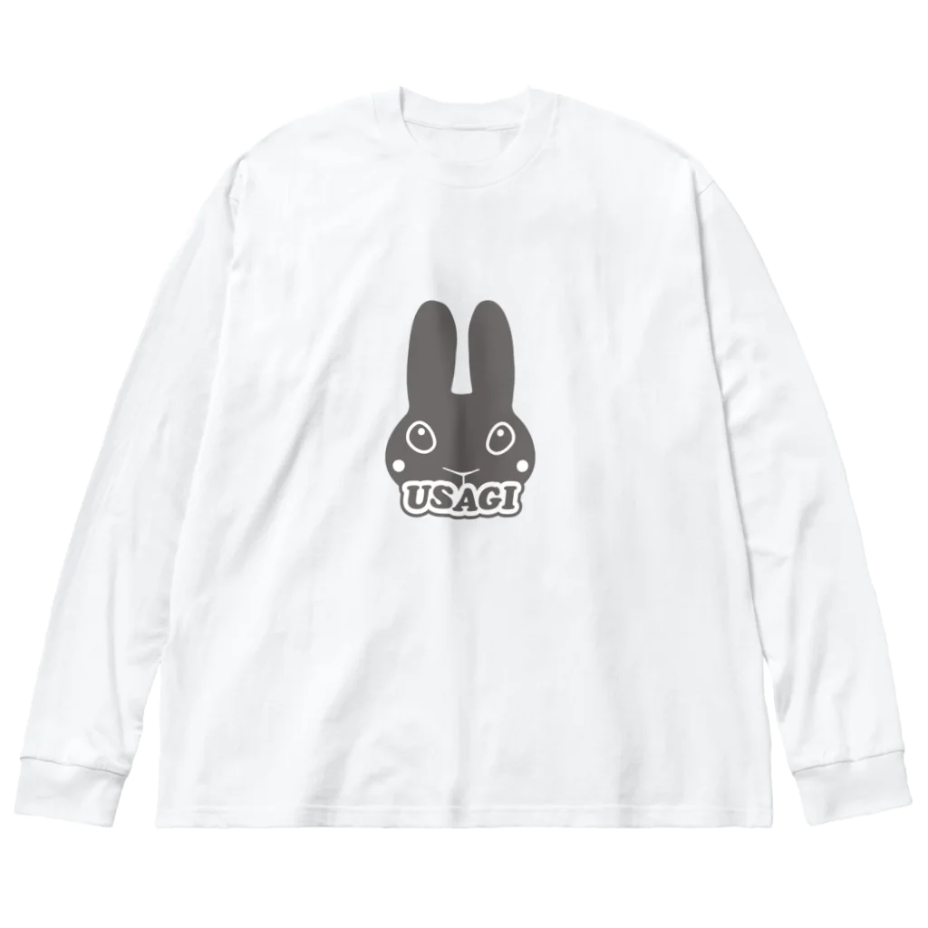 ButterConyのシンプルうさぎロゴマーク ビッグシルエットロングスリーブTシャツ